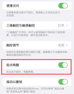 枣阳苹果授权维修站分享iPhone轻点无法唤醒怎么办